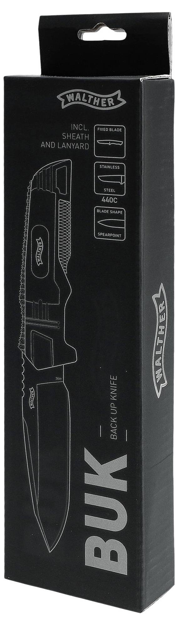 Walther BUK Einsatzmesser Outdoormesser 5.0720 Schwarz