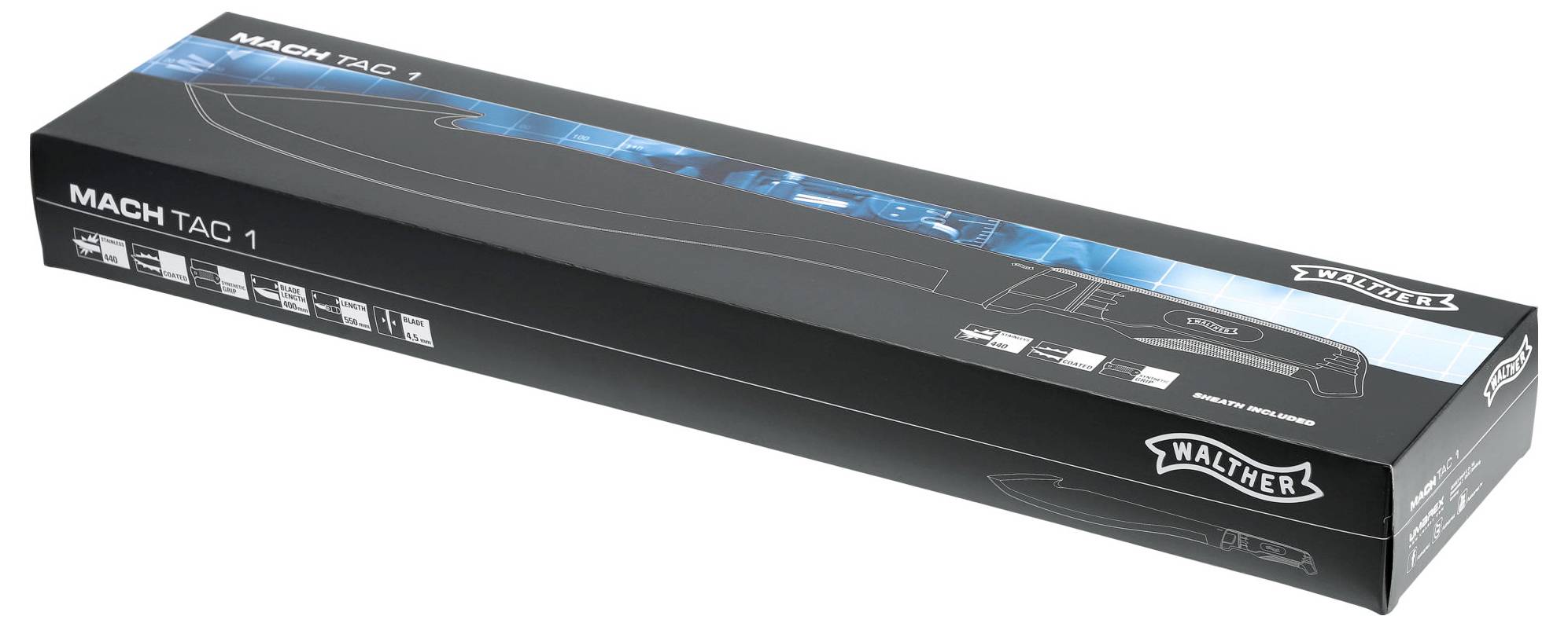 Walther MachTac 1 Profi Forst-/ Gärtnermesser5.0721 550mm Kopfgewicht 765g