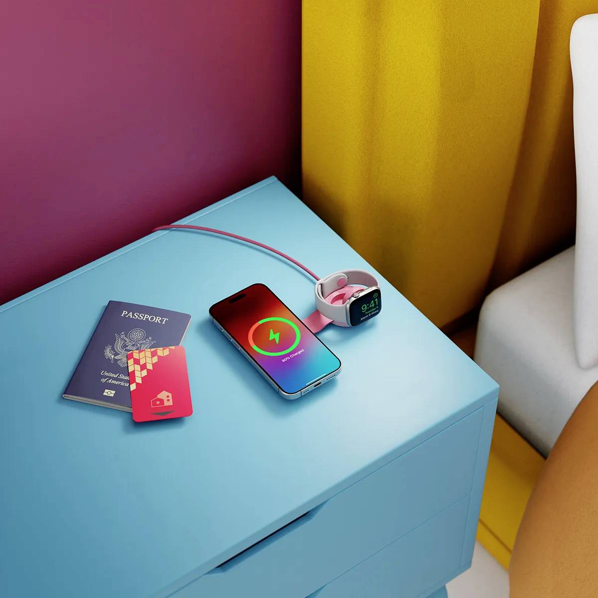 Twelve South Induktions-Ladegerät 15 W TS-2431 TS-2431 Ausgänge USB-C® Pink