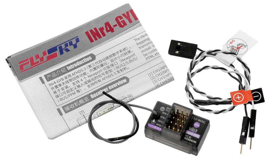 FlySky INR4-GYB AFHDS3 4-Kanal Gyro-Empfänger 2,4GHz