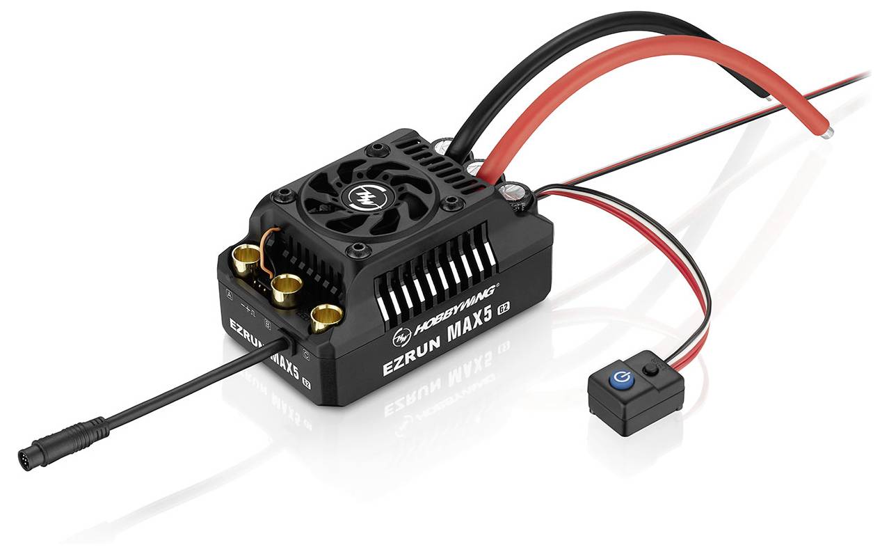 Hobbywing Ezrun MAX5 HV G2 Automodell Brushless Fahrtregler Belastbarkeit (max. A): 1600A Motorlimit (Turns) num: 56118