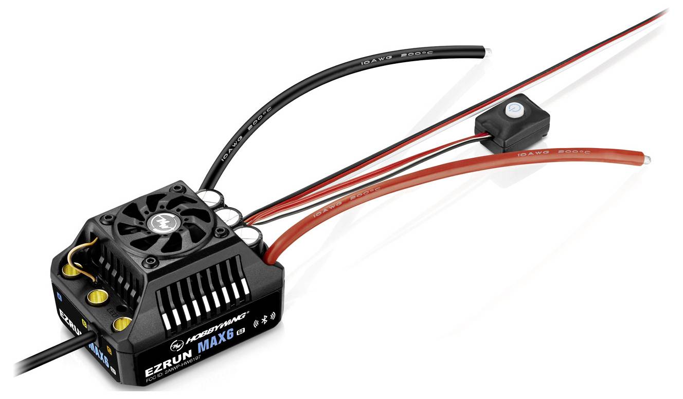 Hobbywing Ezrun MAX6 G2 Automodell Brushless Fahrtregler Belastbarkeit (max. A): 1200A Motorlimit (Turns) num: 5690