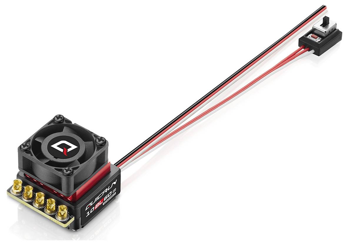 Hobbywing QuicRun 10BL60 G2 60A Automodell Brushless Fahrtregler Belastbarkeit (max. A): 200A Motorlimit (Turns) num: 3650