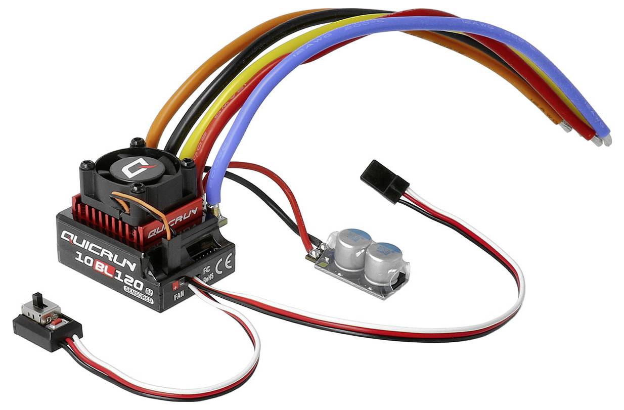 Hobbywing QuicRun 10BL120 G2 120A Automodell Brushless Fahrtregler Belastbarkeit (max. A): 760A