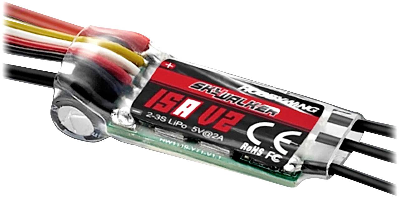 Hobbywing Skywalker V2 15A Flugmodell Brushless Flugregler Belastbarkeit (max. A): 30A