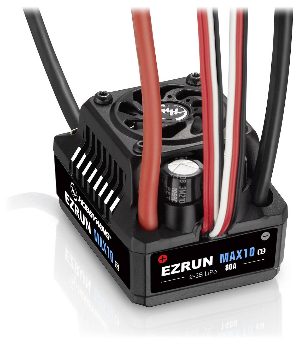 Hobbywing Ezrun MAX10 G2 80A Combo mit 3652SD-5400kV 38020348 Automodell Brushless Antriebsset 1:10