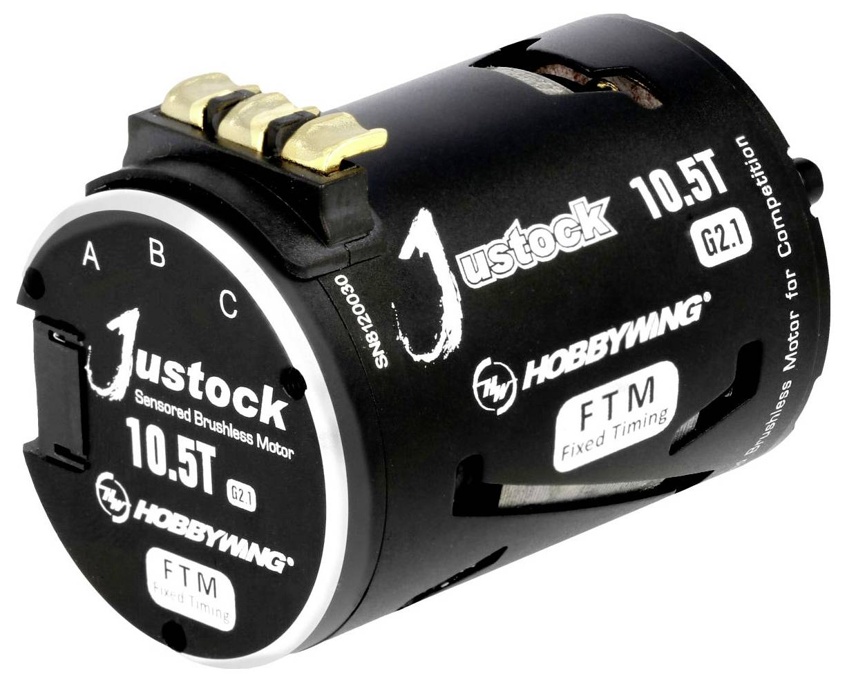 Hobbywing Xerun Justock Combo G3S mit 10.5 Turn 38020370 Windungen (Turns): 10.5 Automodell Brushless Antriebsset 1:10, 1:12