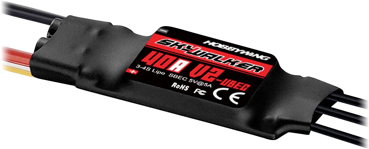 Hobbywing Skywalker V2 40A Flugmodell Brushless Flugregler Belastbarkeit (max. A): 60A