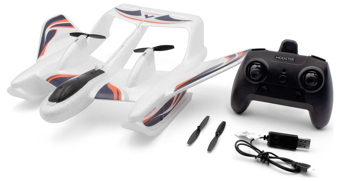 MODSTER Switch Trainer Weiß RC Motorflugmodell RtF 290 mm