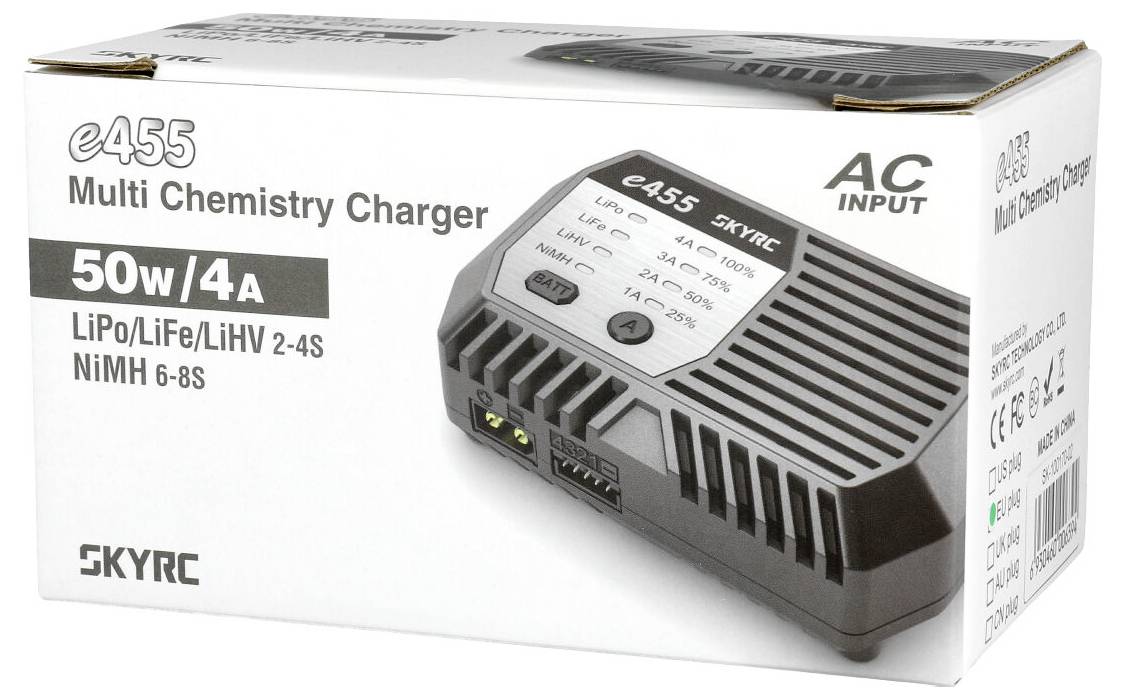 SKYRC e455 AC Modellbau-Ladegerät 4 A LiIon, LiPo, NiMH