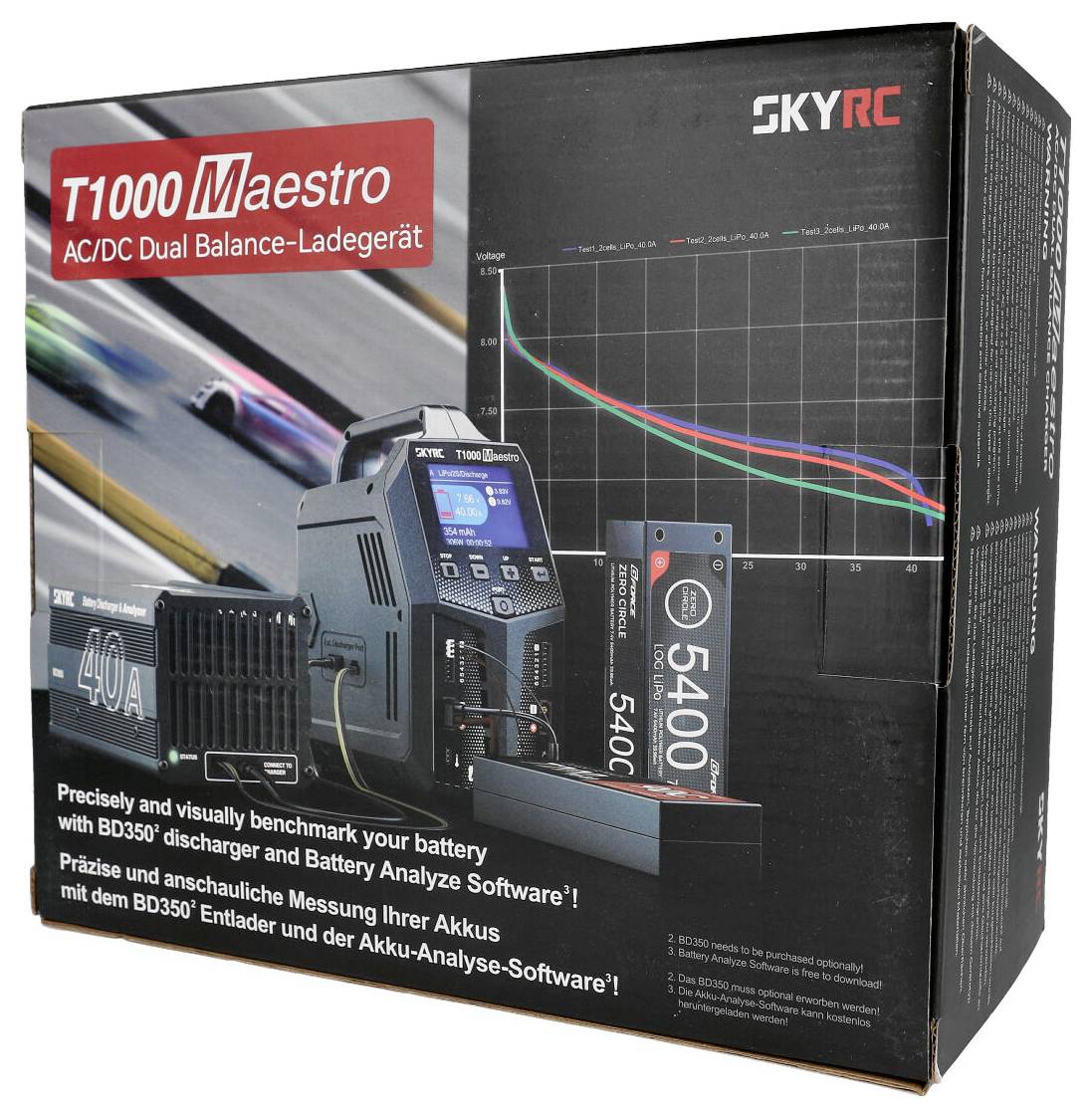 SKYRC T1000 AC/DC Modellbau-Ladegerät 20 A Blei, LiFePO, LiHV, LiIon, LiPo, NiCd, NiMH