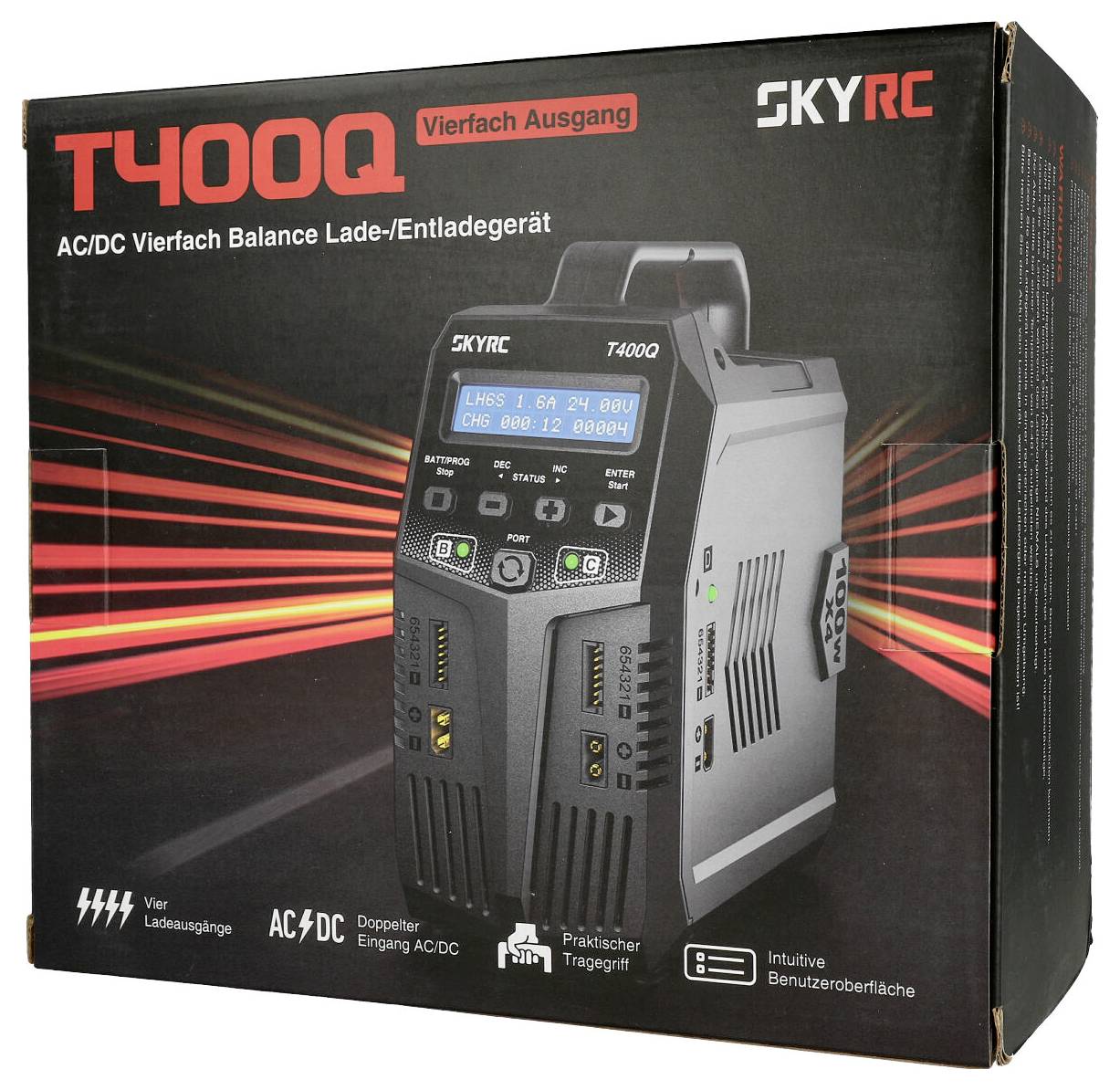 SKYRC T400Q AC/DC Modellbau-Ladegerät 12A Blei, LiFePO, LiHV, LiIon, LiPo, NiCd, NiMH