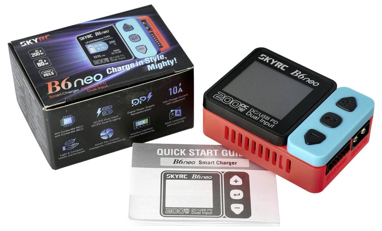 SKYRC B6neo Modellbau-Ladegerät 10A Blei, LiFePO, LiHV, LiIon, LiPo, NiCd, NiMH