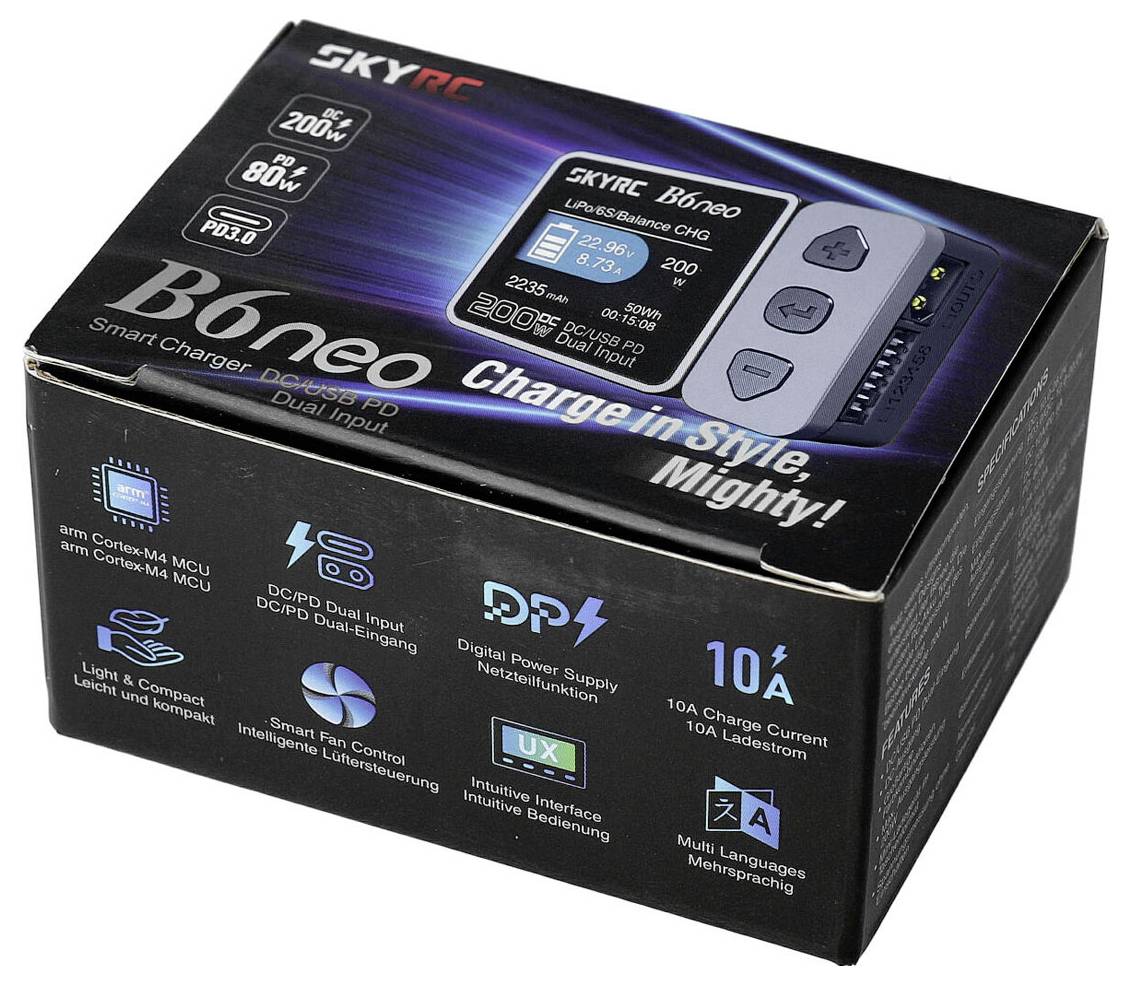 SKYRC B6neo Modellbau-Ladegerät 10A Blei, LiFePO, LiHV, LiIon, LiPo, NiCd, NiMH