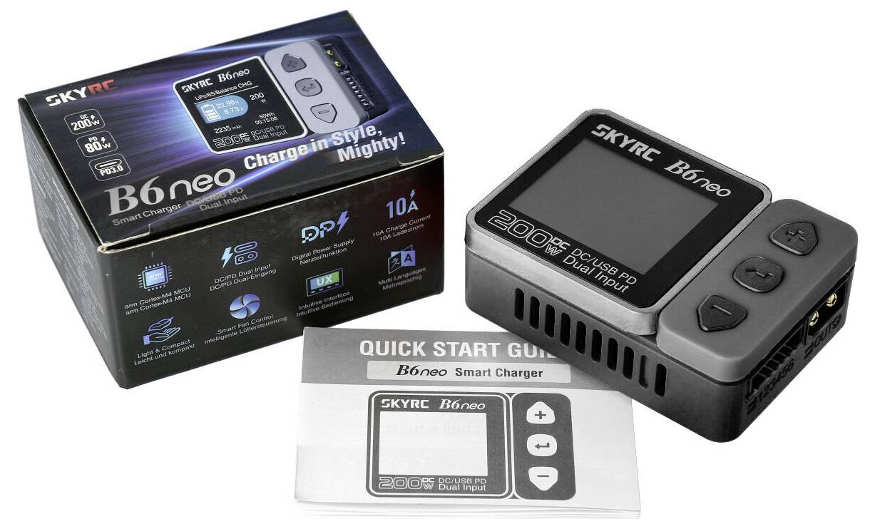 SKYRC B6neo Modellbau-Ladegerät 10A Blei, LiFePO, LiHV, LiIon, LiPo, NiCd, NiMH