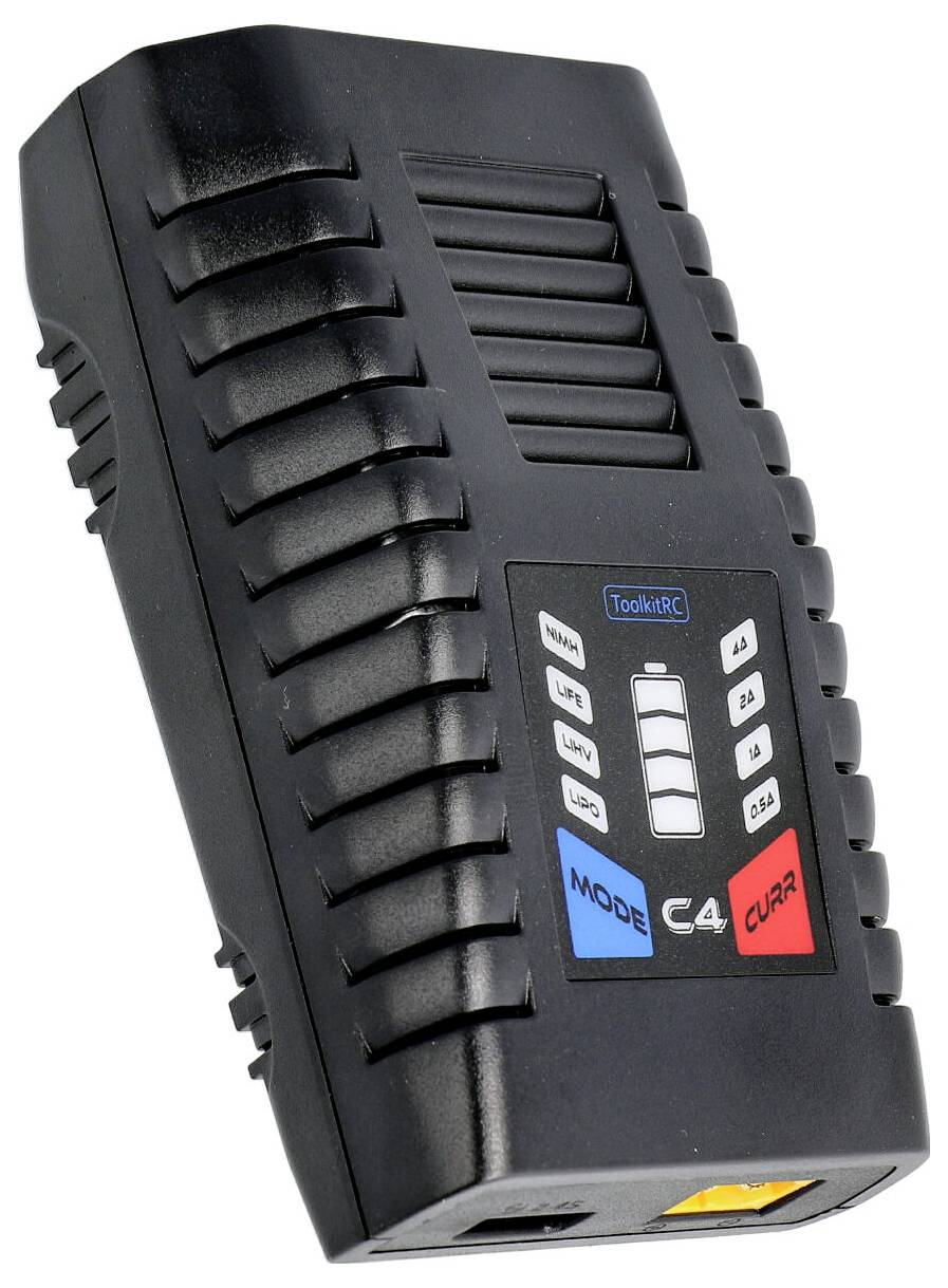 Toolkit RC C4 Modellbau-Ladegerät 4A LiPo, LiFePO, LiIon, LiHV, NiCd, NiMH
