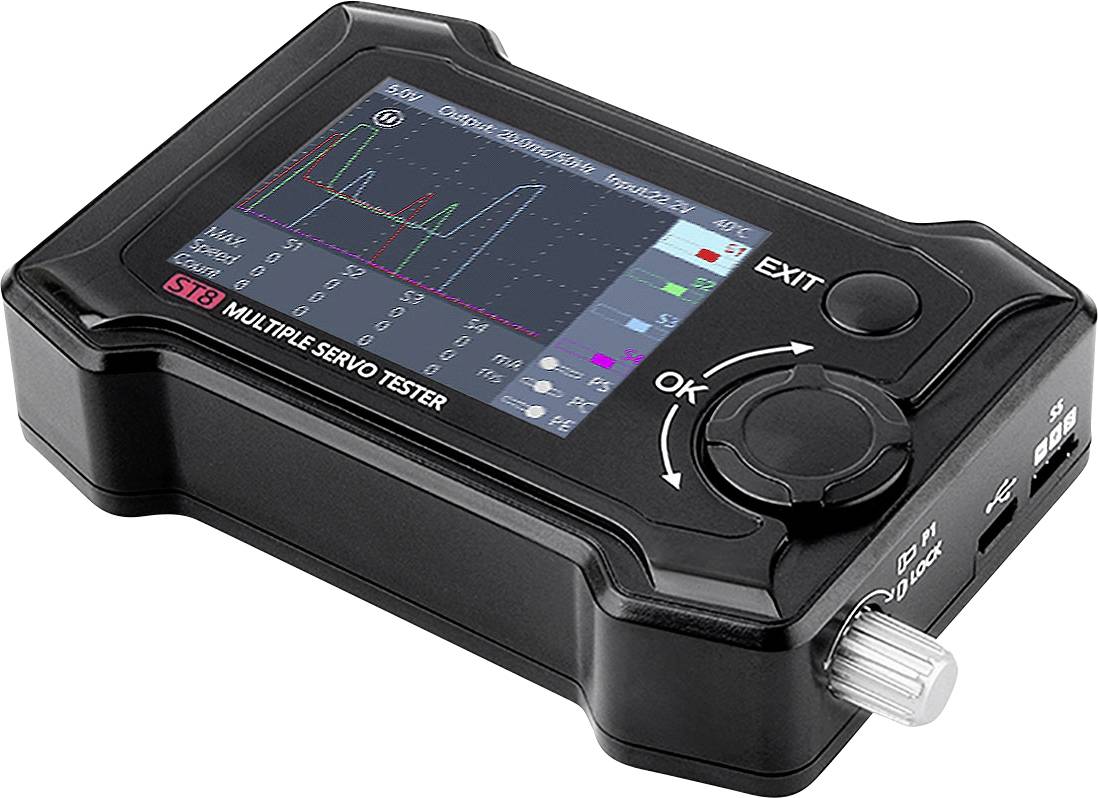 Toolkit RC ST8 Servo-Tester (L x B x H) 99 x 68 x 26 mm 1 St.