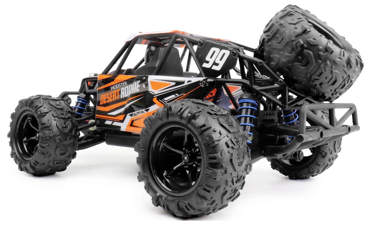 MODSTER Desert Rookie Orange Brushed 1:18 RC Modellauto Elektro Buggy Allradantrieb (4WD) RtR 2,4GHz inkl. Akku und Ladekabel