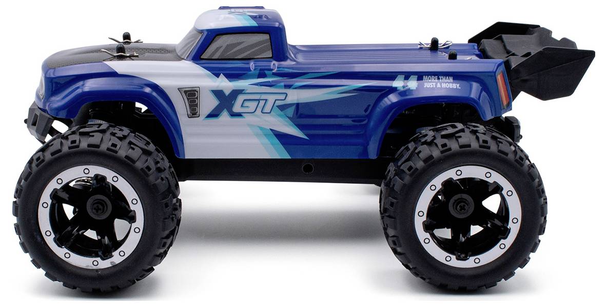 MODSTER XGT blau Blau Brushed 1:16 RC Modellauto Elektro Monstertruck Allradantrieb (4WD) RtR 2,4GHz inkl. Akku und Ladekabel