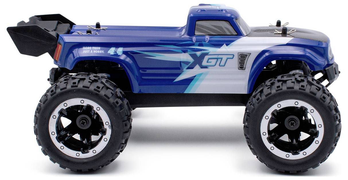 MODSTER XGT blau Blau Brushed 1:16 RC Modellauto Elektro Monstertruck Allradantrieb (4WD) RtR 2,4GHz inkl. Akku und Ladekabel