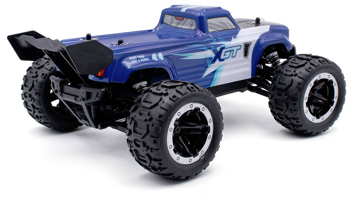 MODSTER XGT blau Blau Brushed 1:16 RC Modellauto Elektro Monstertruck Allradantrieb (4WD) RtR 2,4GHz inkl. Akku und Ladekabel