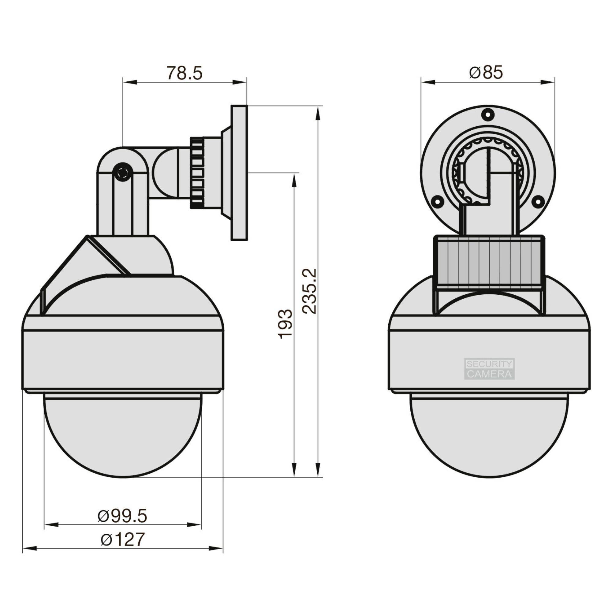 Basi 1000-0312 Kamera-Attrappe mit blinkender LED, mit Solarmodul
