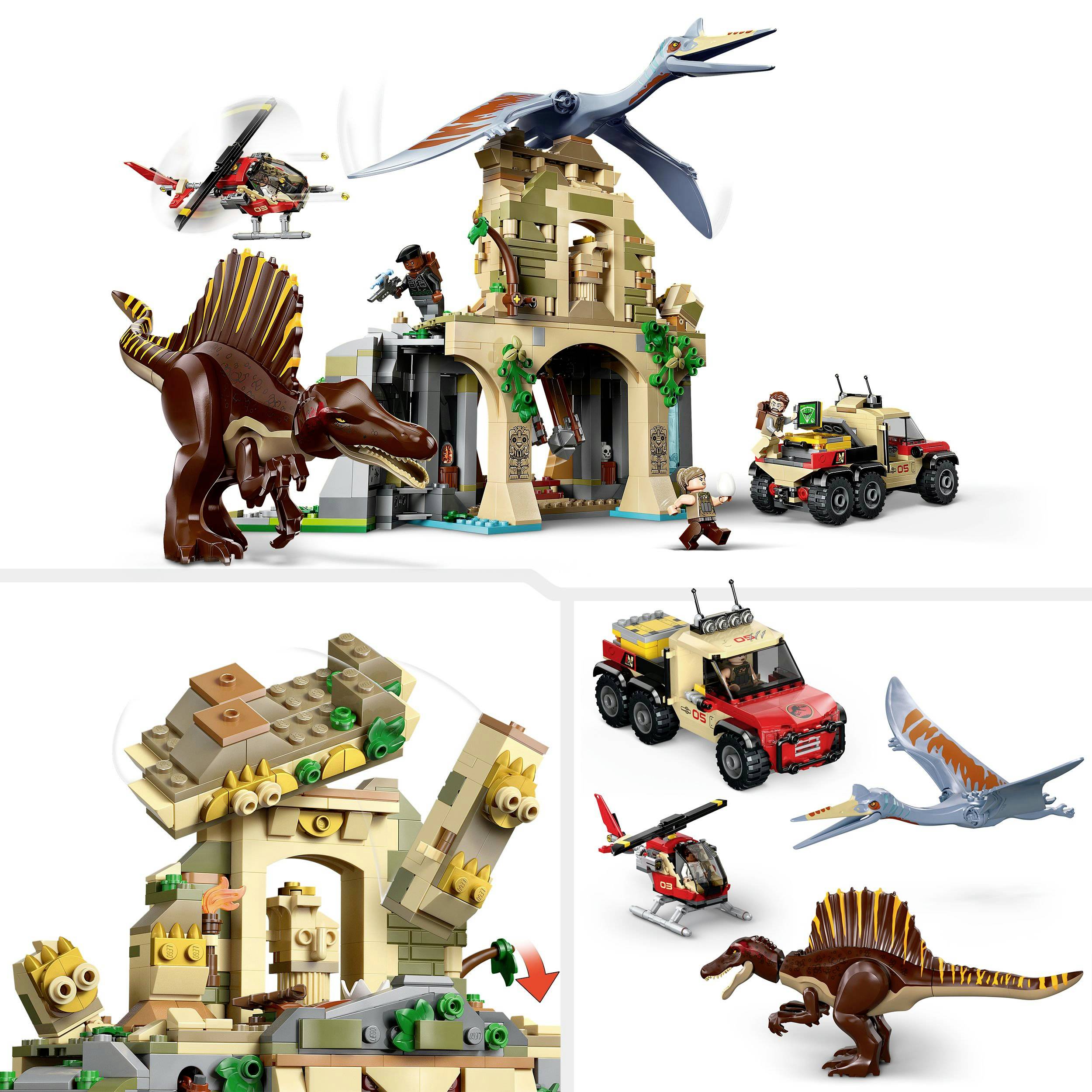 76976 LEGO® JURASSIC WORLD™ Spinosaurier & Quetzalcoatlus: Hubschrauber-Einsatz