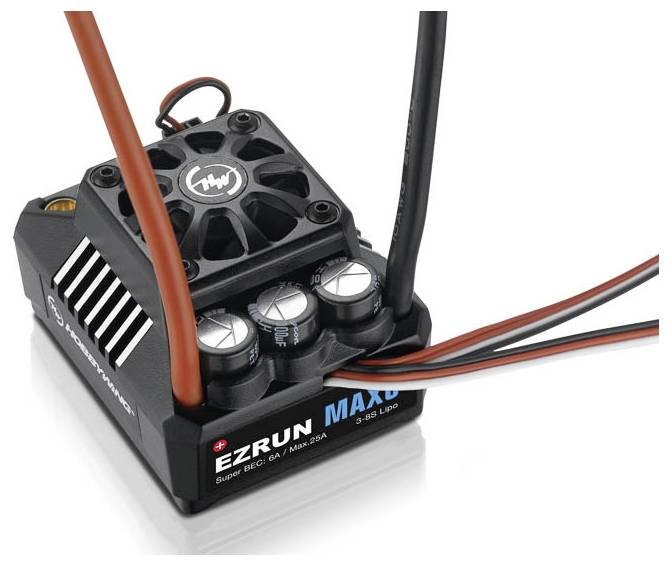 Hobbywing Ezrun MAX6 Automodell Brushless Fahrtregler Belastbarkeit (max. A): 1050A Motorlimit (Turns) num: 5892