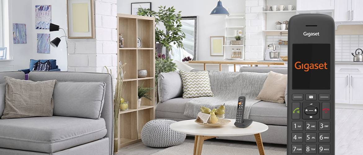 Gigaset C575HX DECT/GAP Schnurgebundenes Telefon, analog Babyphone, Freisprechen, für Hörgeräte kompatibel Schwarz