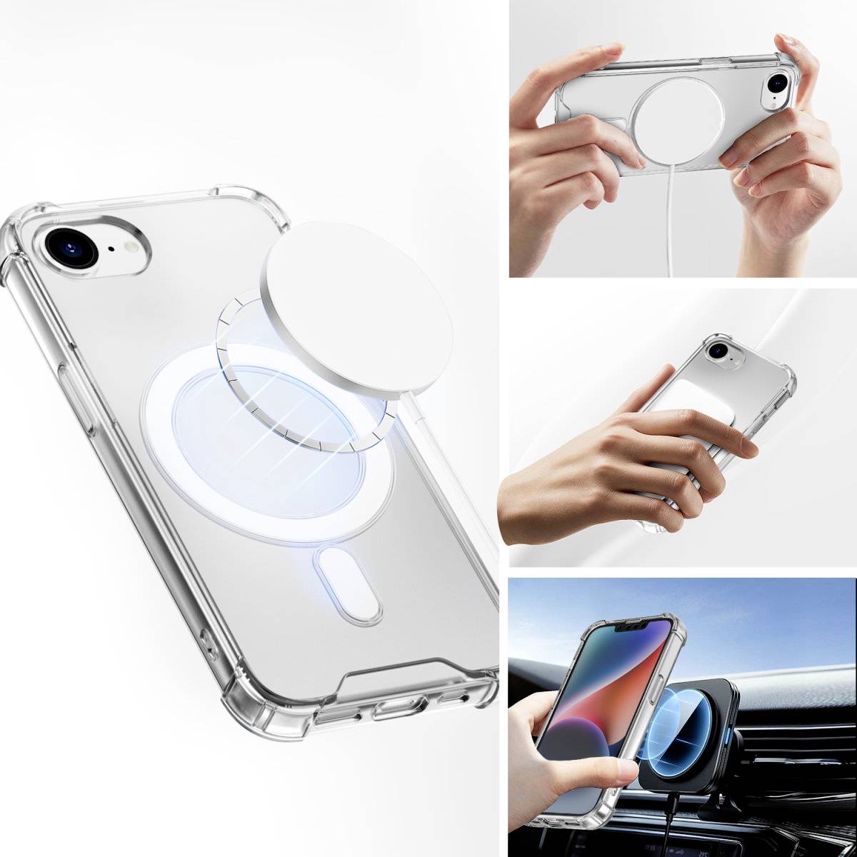 4Smarts Hybrid Case Ibiza Cover Apple iPhone 16e Transparent MagSafe kompatibel 541361