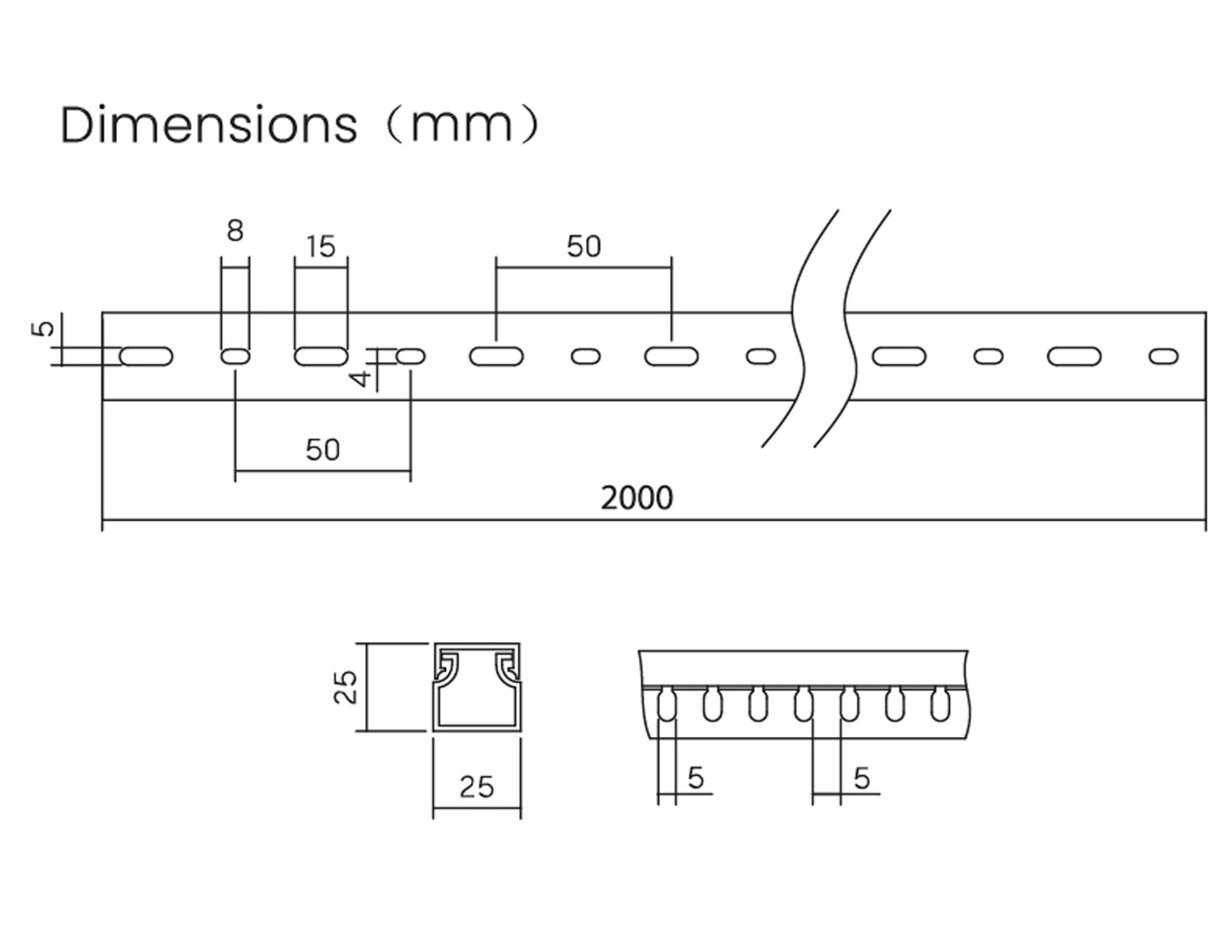 Sygonix SY-6801158 Verdrahtungskanal (L x B x H) 2000 x 25 x 25mm 5 St. Grau