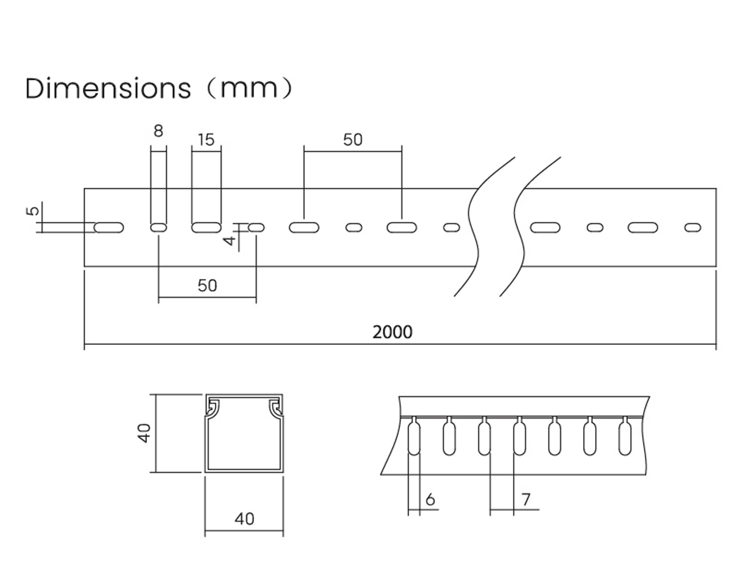 Sygonix SY-6801162 Verdrahtungskanal (L x B x H) 2000 x 40 x 40mm 5 St. Grau