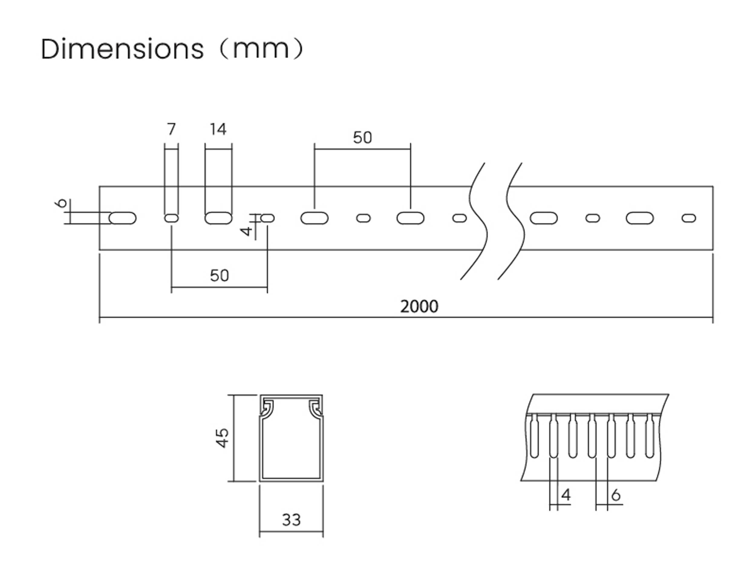 Sygonix SY-6801172 Verdrahtungskanal (L x B x H) 2000 x 33 x 45mm 5 St. Grau