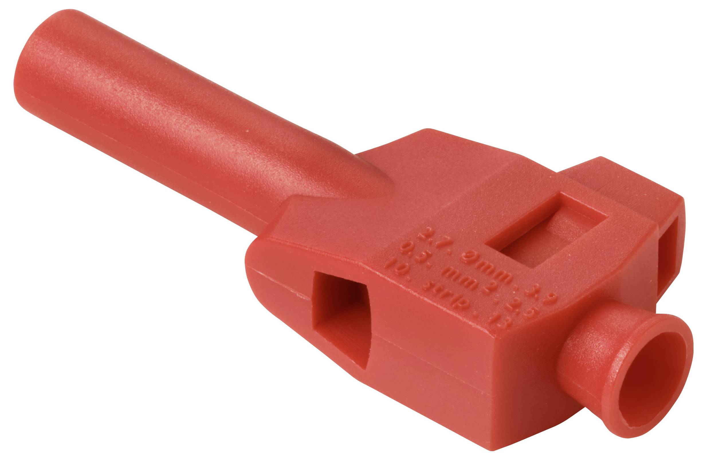 VOLTCRAFT MP-4 Laborstecker mit Klemmanschluss Stecker, gerade Stift-Ø: 4mm Rot Bulk