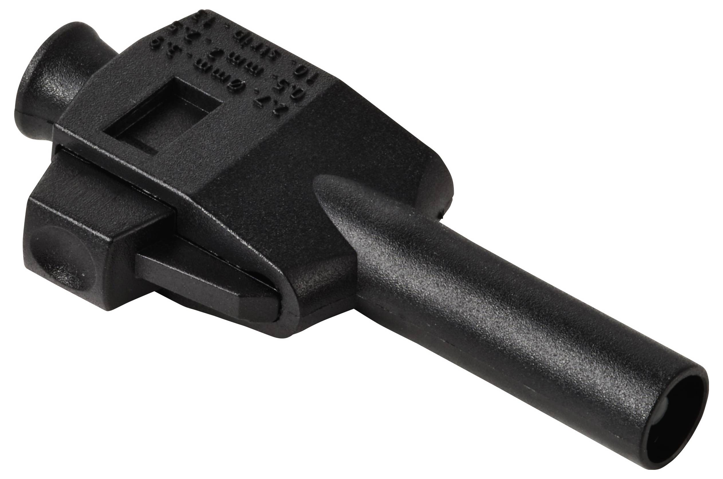 VOLTCRAFT MP-4 Laborstecker mit Klemmanschluss Stecker, gerade Stift-Ø: 4mm Schwarz Bulk