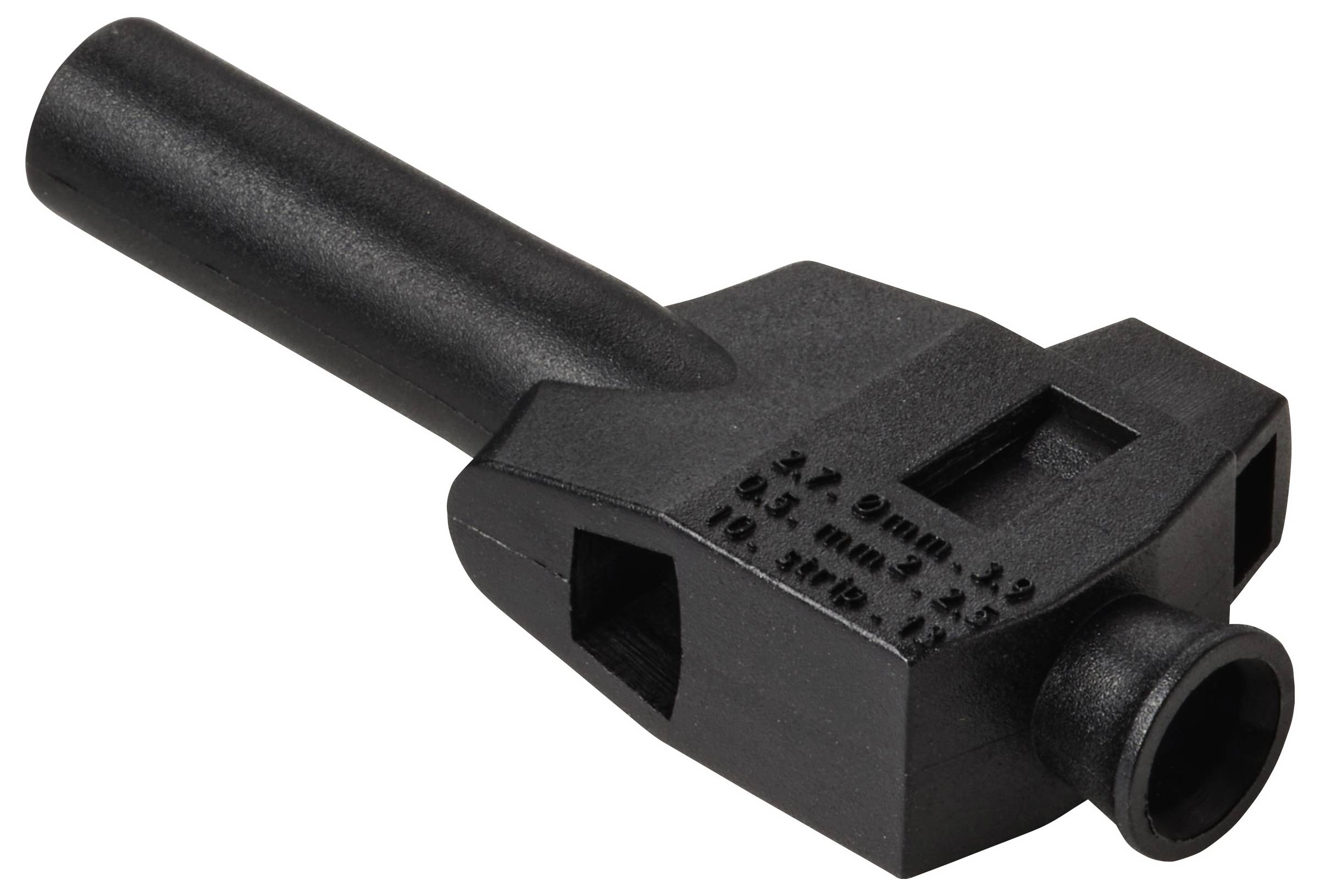 VOLTCRAFT MP-4 Laborstecker mit Klemmanschluss Stecker, gerade Stift-Ø: 4mm Schwarz Bulk