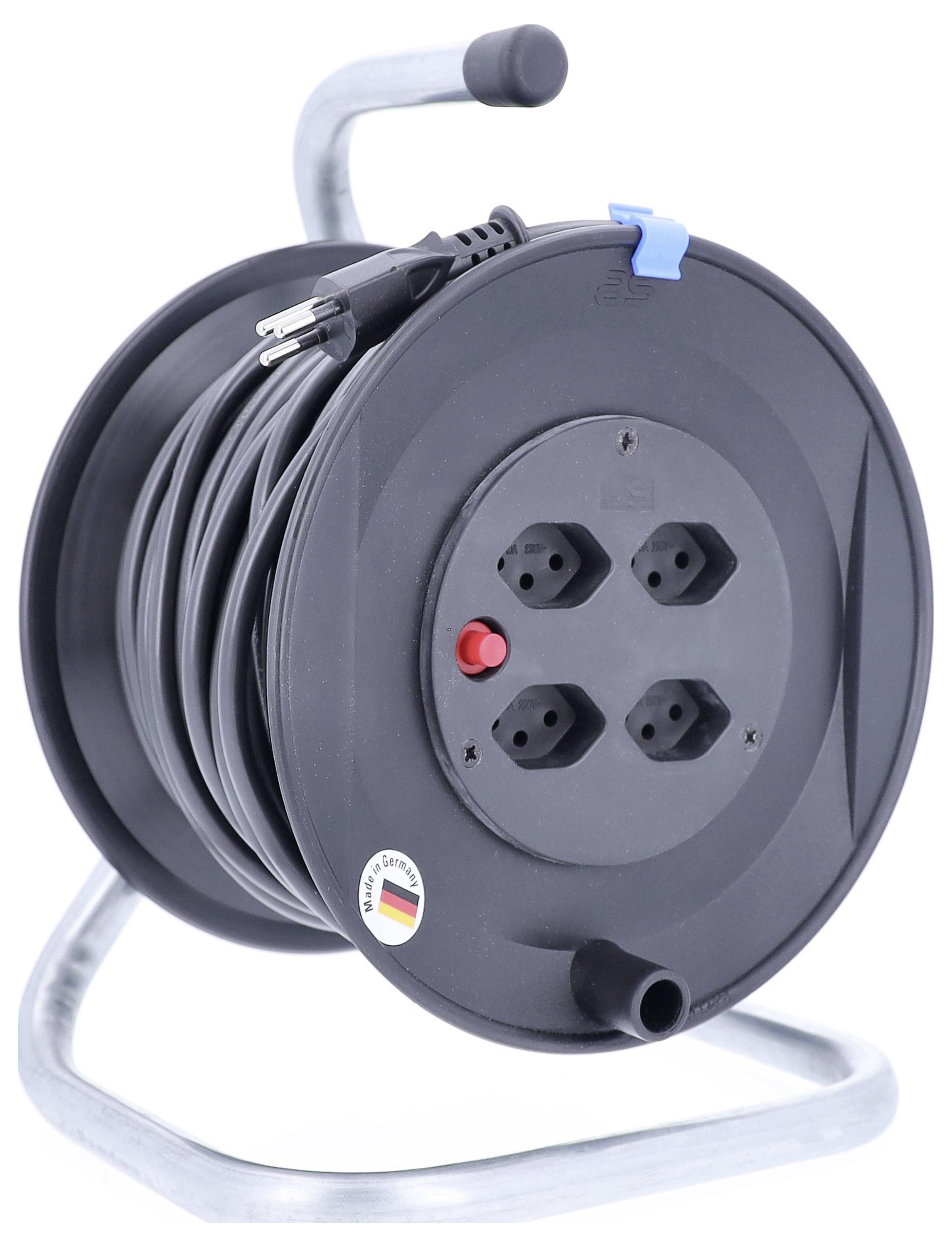 AS Schwabe 711104 Kabeltrommel 25m Schwarz