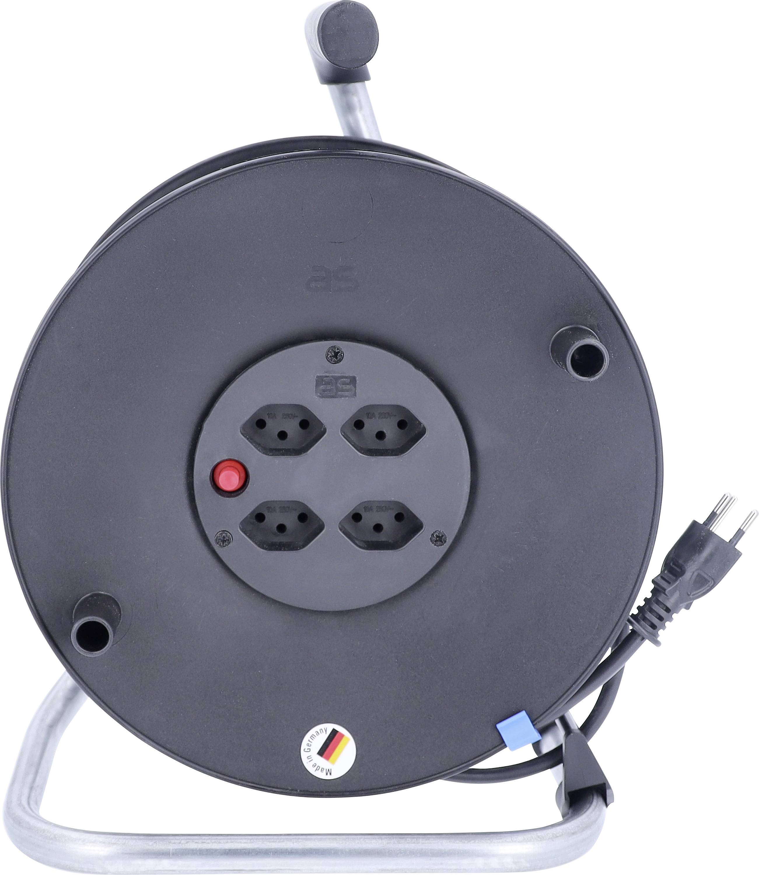 AS Schwabe 710125 Kabeltrommel 33m Schwarz