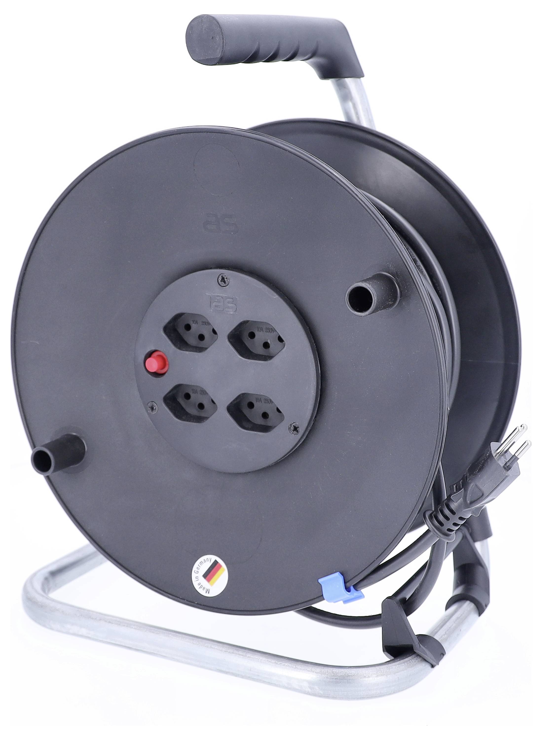 AS Schwabe 710125 Kabeltrommel 33m Schwarz