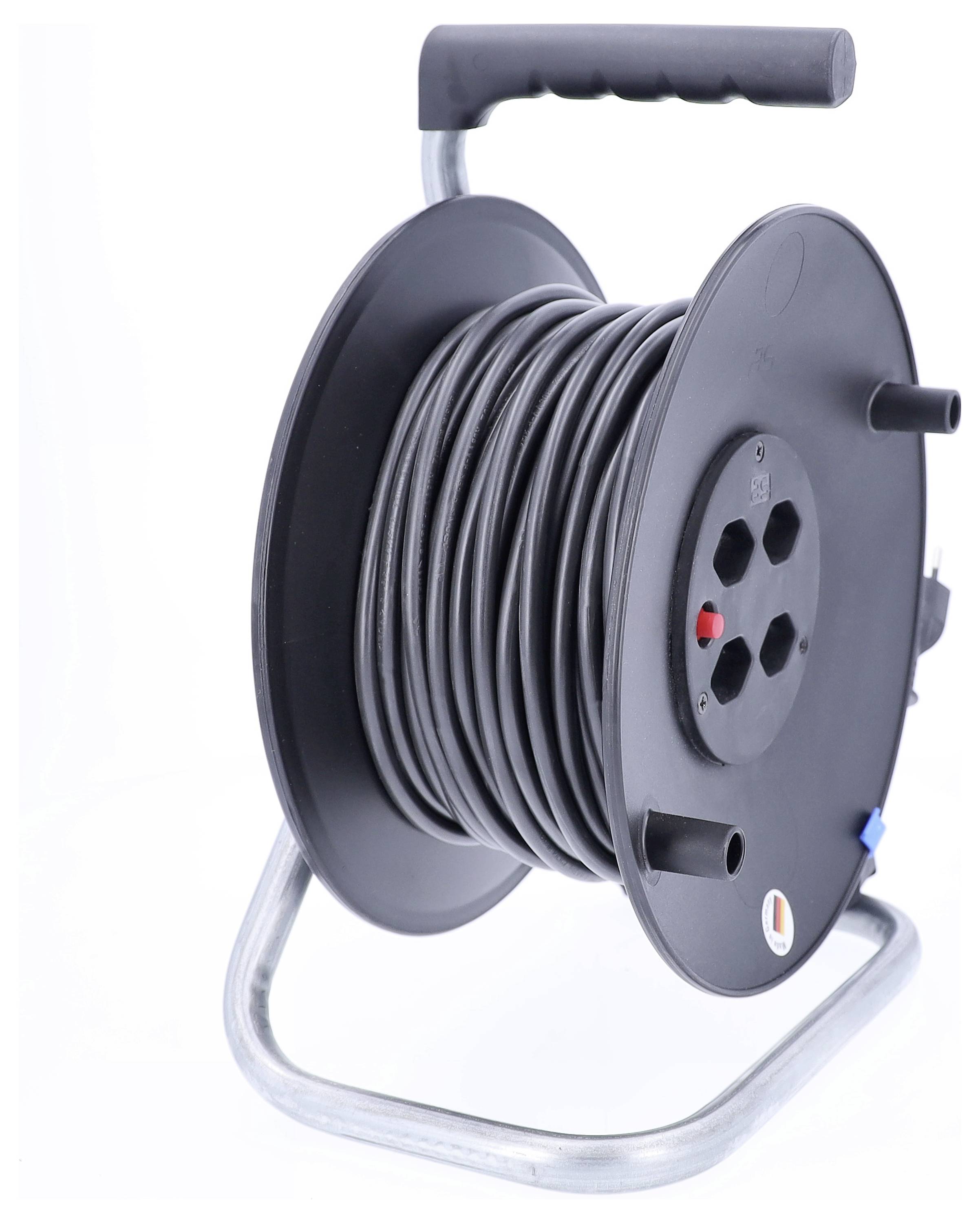 AS Schwabe 710125 Kabeltrommel 33m Schwarz