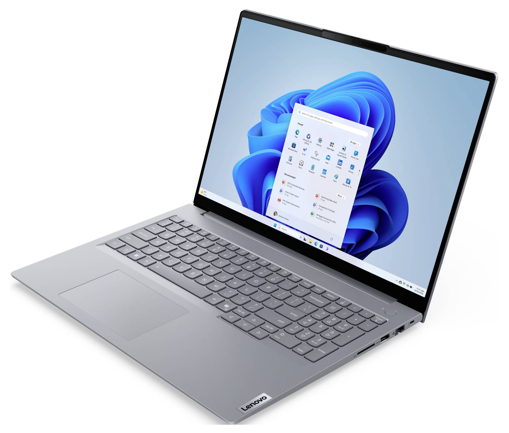 Lenovo Notebook ThinkBook 16 G8 40.6cm (16 Zoll) WUXGA Intel® Core™ Ultra 7 (Series 2) 255H 32GB RAM 1TB SSD Deutsch, QWERTZ Grau
