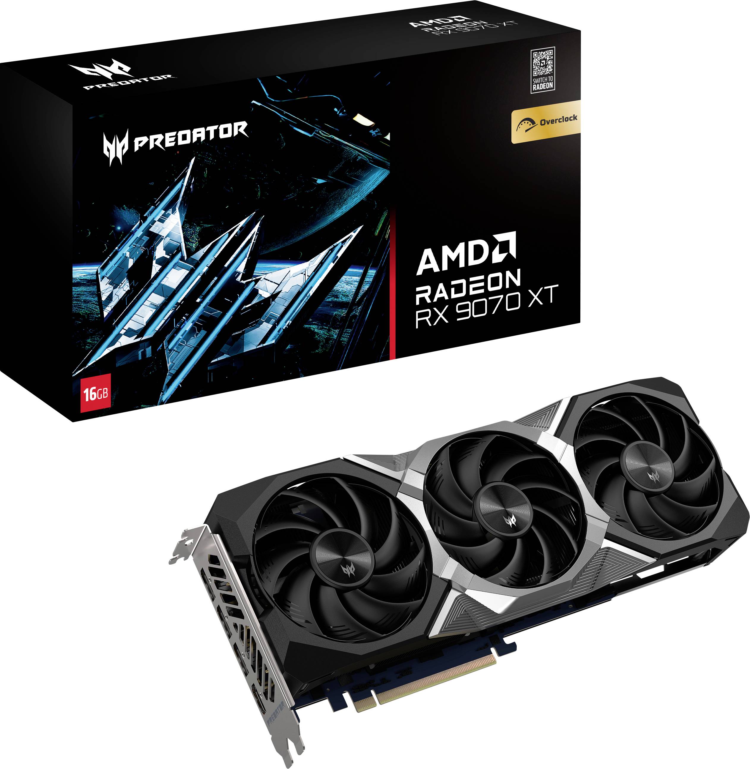 Acer Grafikkarte AMD Radeon RX 9070XT Radeon RX 9070 XT 16 GB