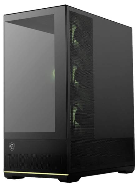MSI MSI GEH Midi MAG PANO 110R PZ Midi-Tower PC-Gehäuse Schwarz 4 Vorinstallierte LED Lüfter
