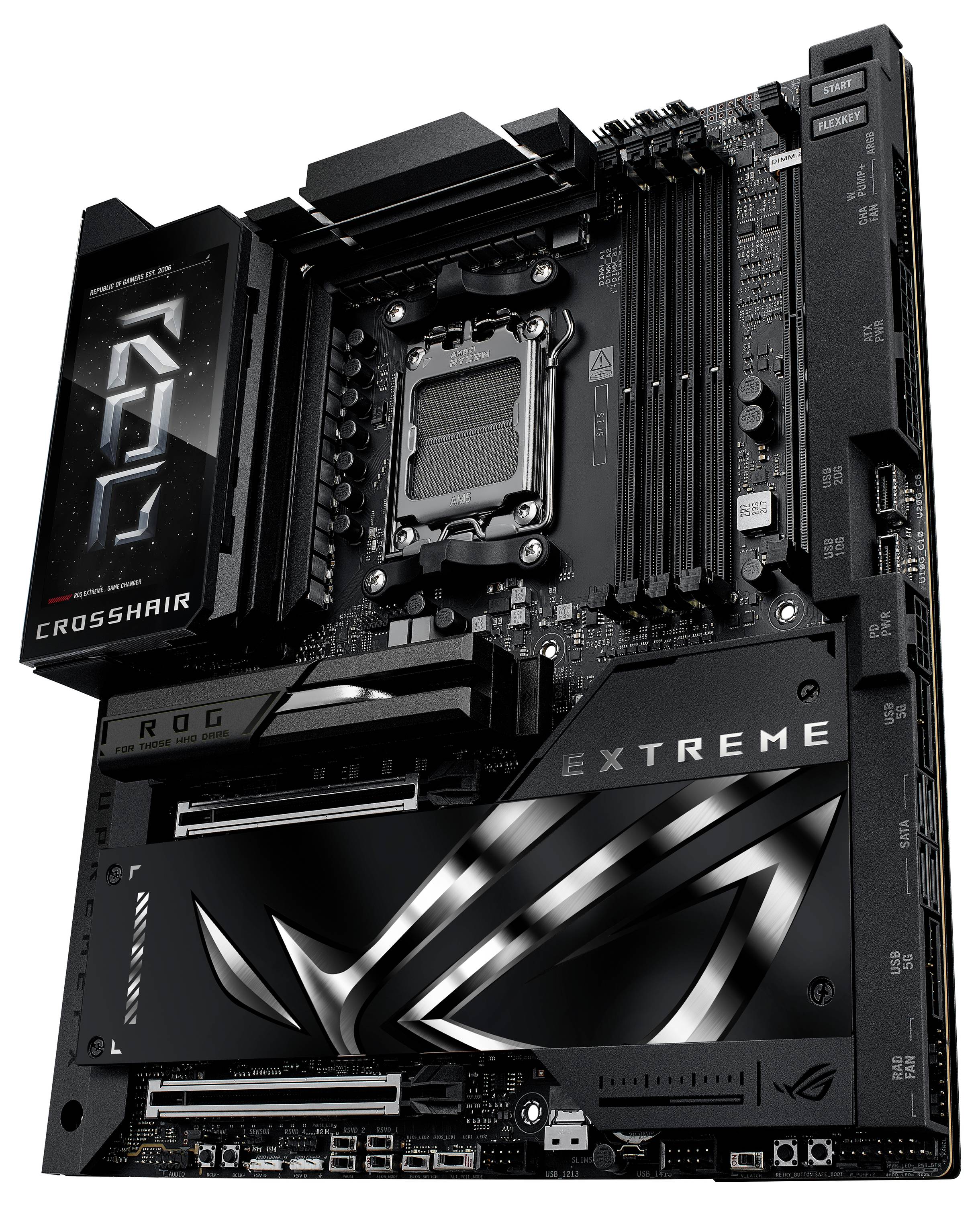 Asus MB ROG CROSSHAIR X870E EXTREME Mainboard Sockel (PC) AMD® AM5 Formfaktor (Details) E-ATX Mainboard-Chipsatz AMD® X870E
