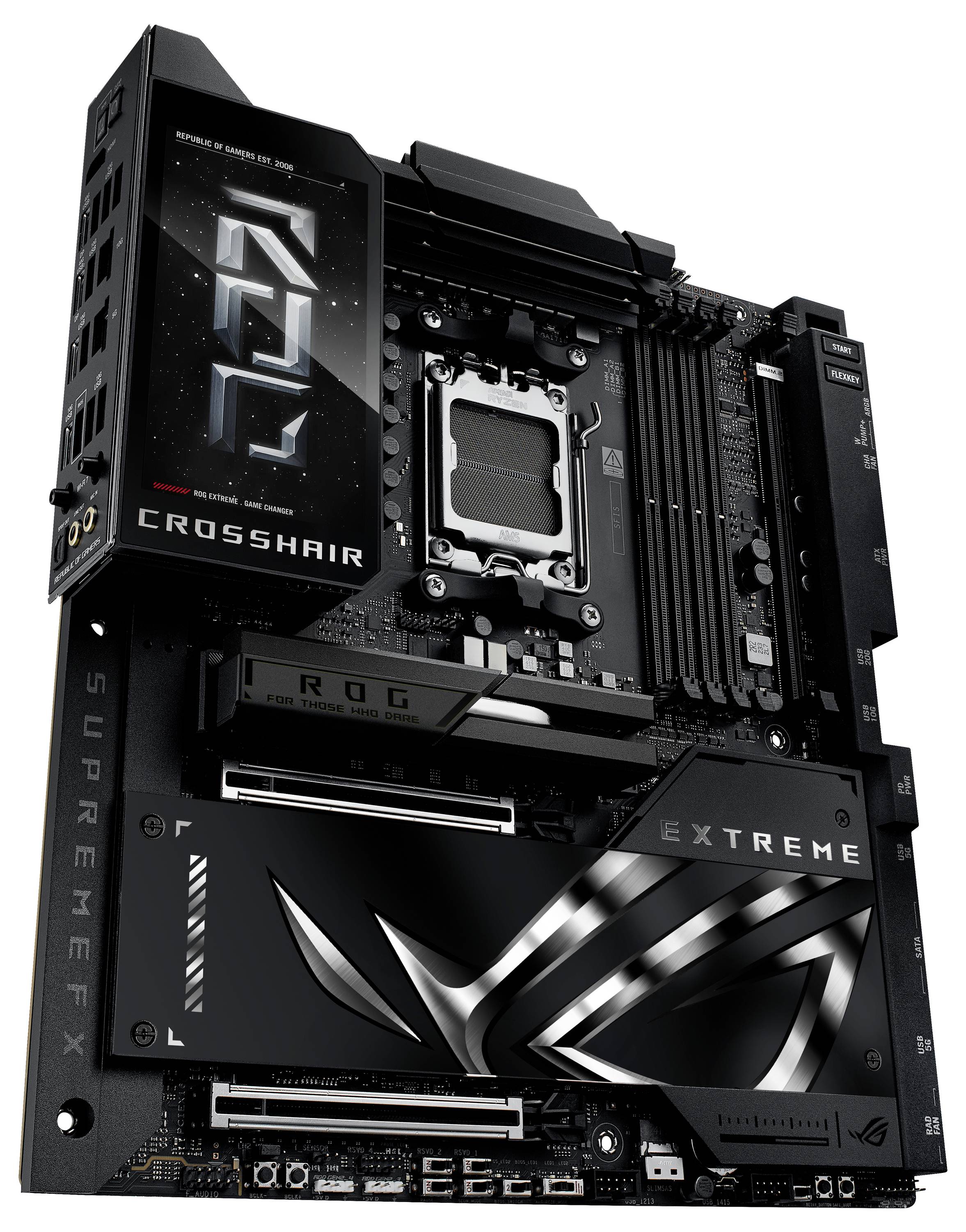 Asus MB ROG CROSSHAIR X870E EXTREME Mainboard Sockel (PC) AMD® AM5 Formfaktor (Details) E-ATX Mainboard-Chipsatz AMD® X870E