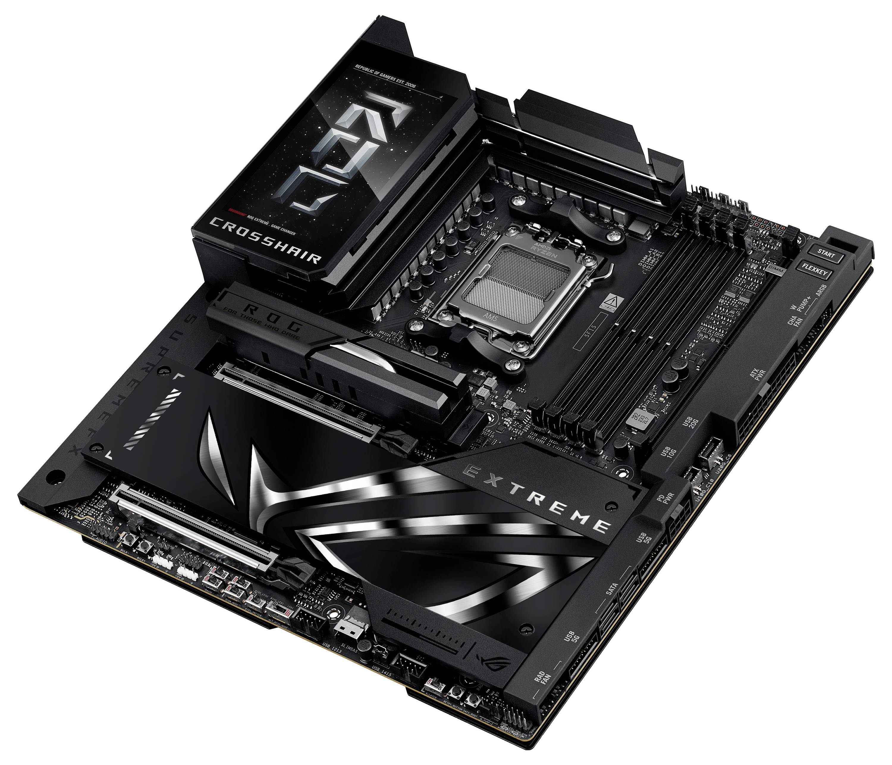 Asus MB ROG CROSSHAIR X870E EXTREME Mainboard Sockel (PC) AMD® AM5 Formfaktor (Details) E-ATX Mainboard-Chipsatz AMD® X870E