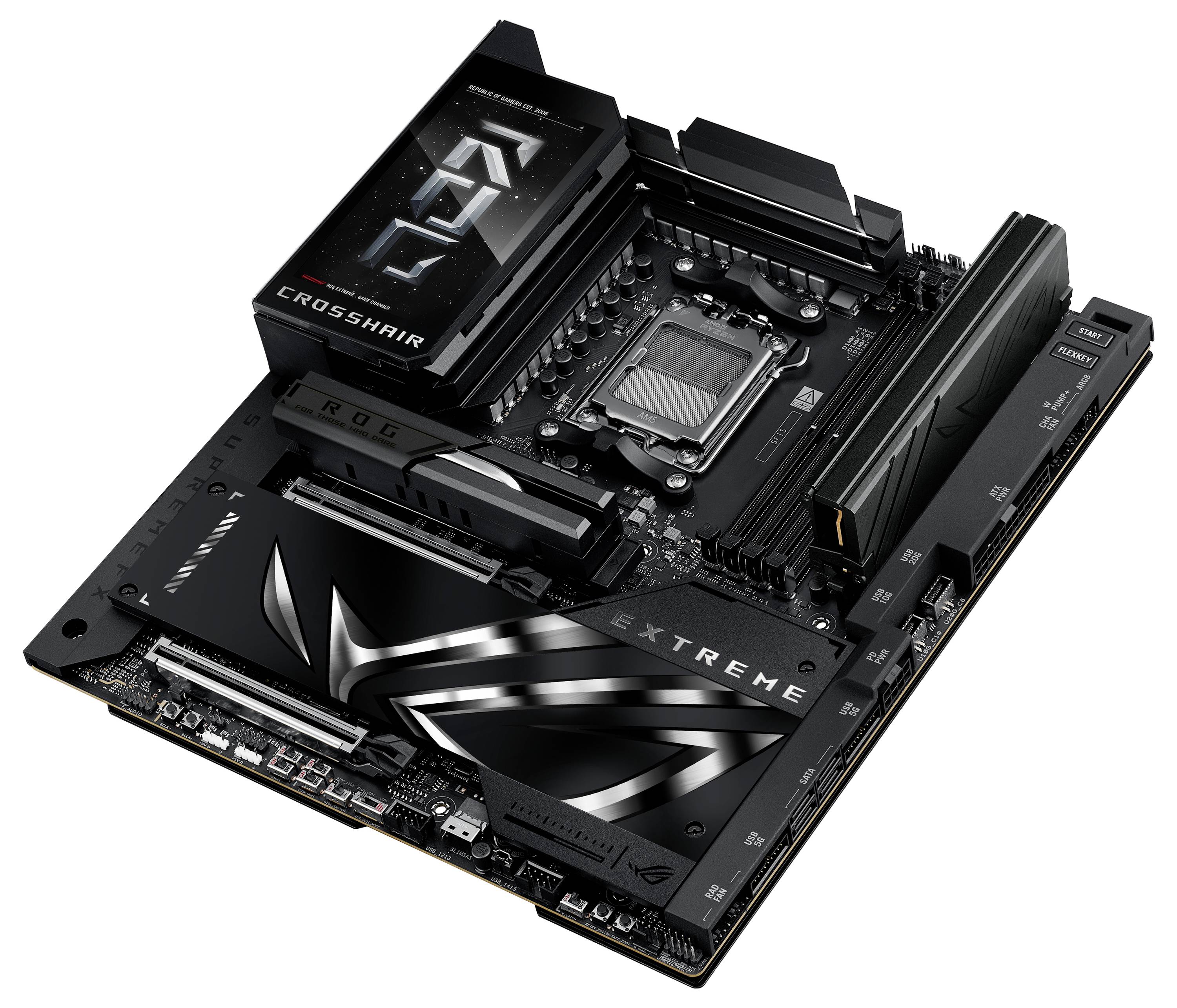 Asus MB ROG CROSSHAIR X870E EXTREME Mainboard Sockel (PC) AMD® AM5 Formfaktor (Details) E-ATX Mainboard-Chipsatz AMD® X870E