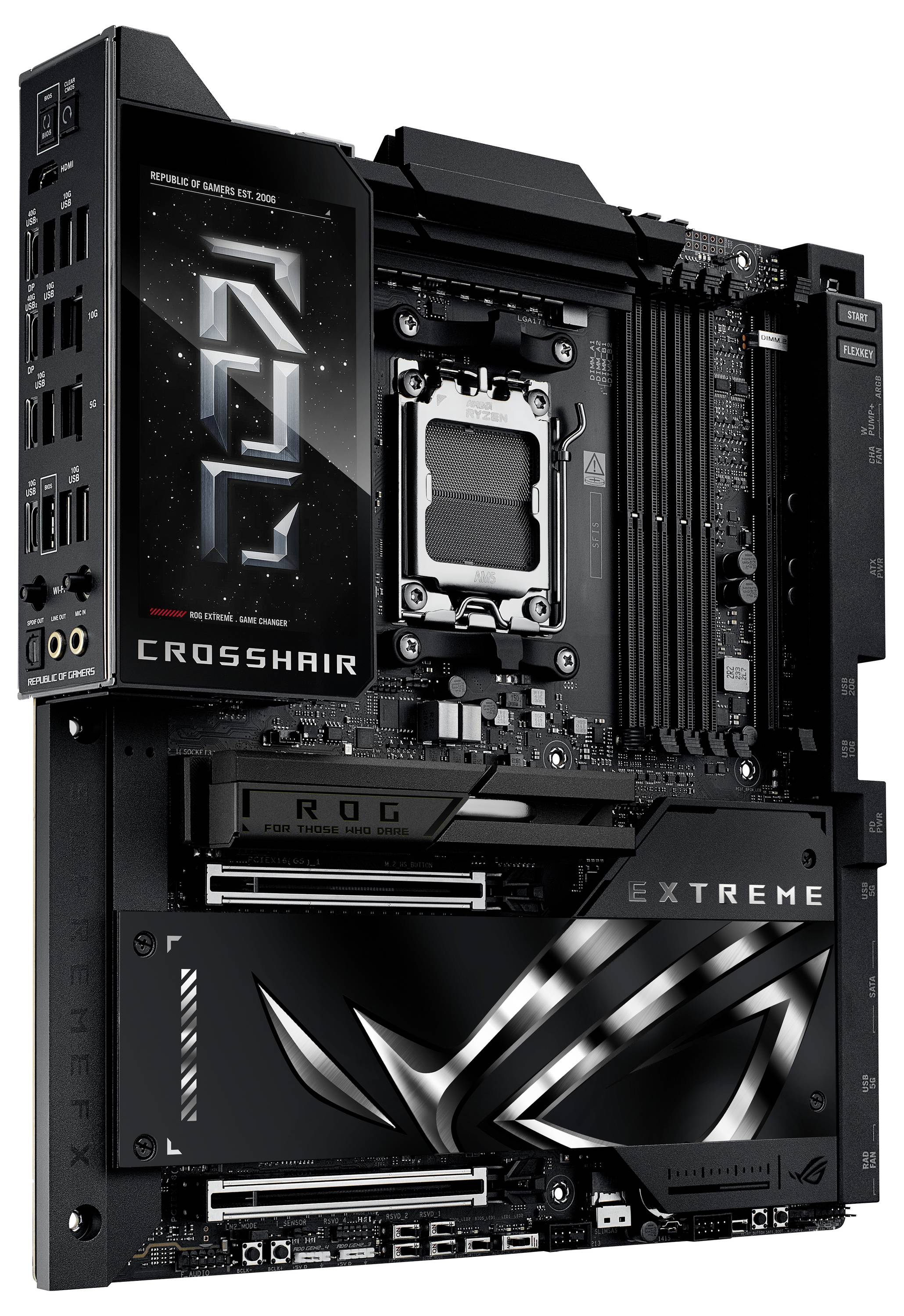 Asus MB ROG CROSSHAIR X870E EXTREME Mainboard Sockel (PC) AMD® AM5 Formfaktor (Details) E-ATX Mainboard-Chipsatz AMD® X870E