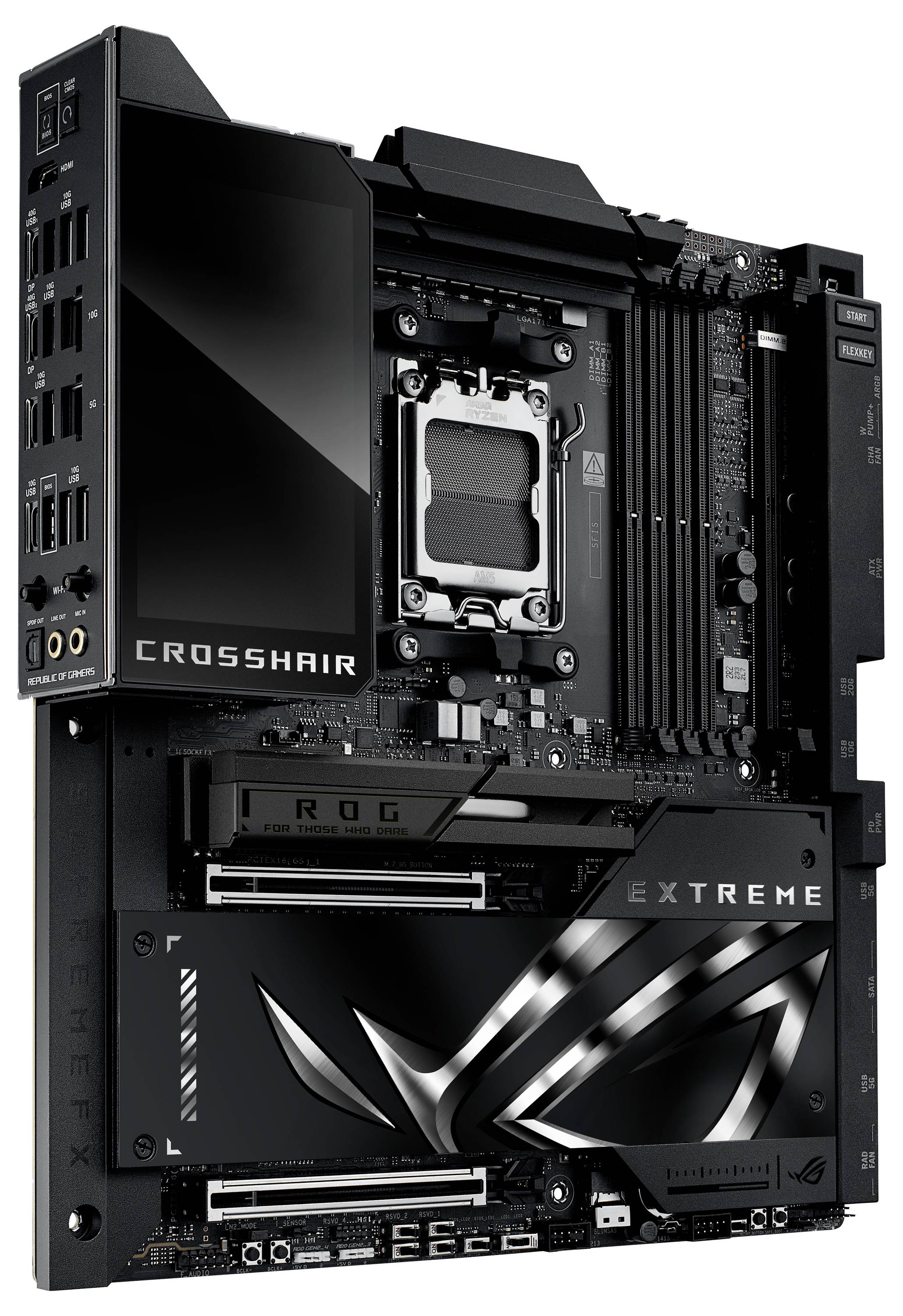 Asus MB ROG CROSSHAIR X870E EXTREME Mainboard Sockel (PC) AMD® AM5 Formfaktor (Details) E-ATX Mainboard-Chipsatz AMD® X870E