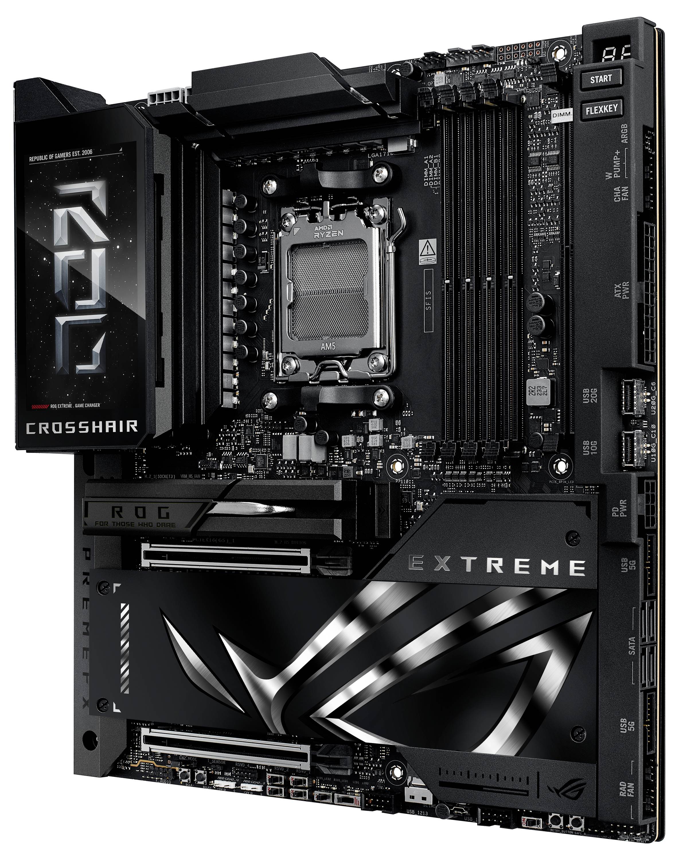 Asus MB ASUS ROG CROSSHAIR X870E EXTREME Mainboard Sockel (PC) AMD® AM5 Formfaktor (Details) E-ATX Mainboard-Chipsatz AMD® X870E